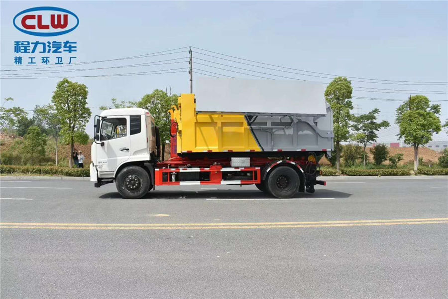 國六東風天錦勾臂式垃圾車